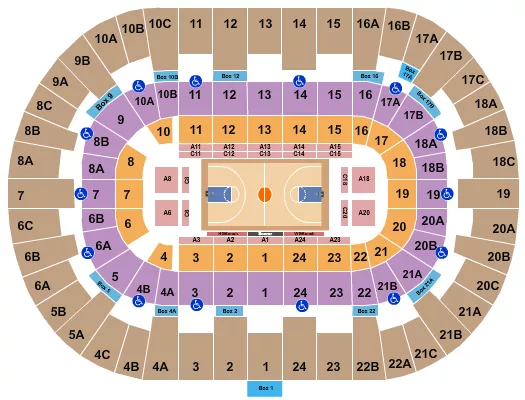 PECHANGA ARENA SAN DIEGO HARLEM GLOBETROTTERS Seating Map Seating Chart