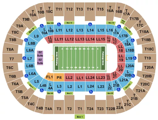 PECHANGA ARENA SAN DIEGO INDOOR FOOTBALL 2 Seating Map Seating Chart