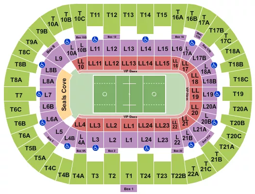 PECHANGA ARENA SAN DIEGO LACROSSE 2 Seating Map Seating Chart