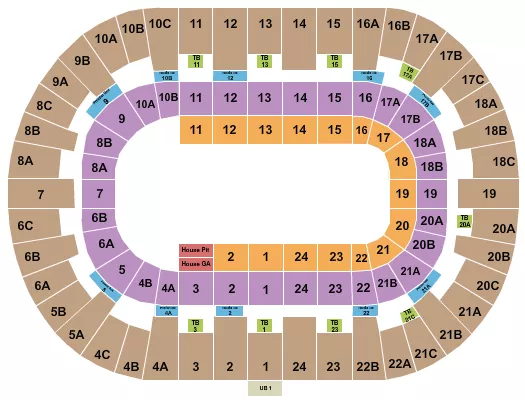 PECHANGA ARENA SAN DIEGO OPEN FLOOR Seating Map Seating Chart
