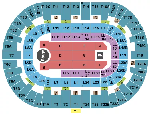 PECHANGA ARENA SAN DIEGO ZAYN Seating Map Seating Chart