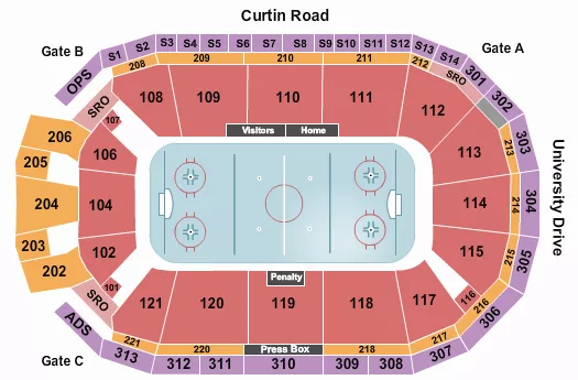 HOCKEY Seating Map Seating Chart