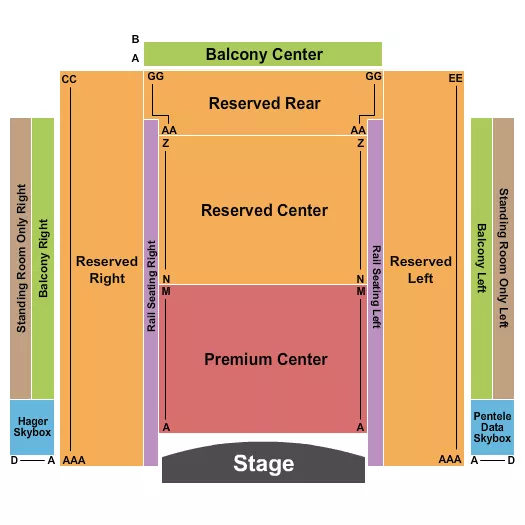 ENDSTAGE 3 Seating Map Seating Chart