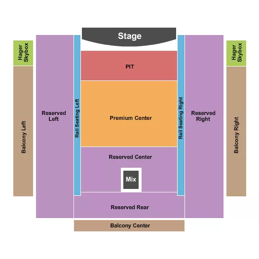 ENDSTAGE PIT PREMIUM Seating Map Seating Chart