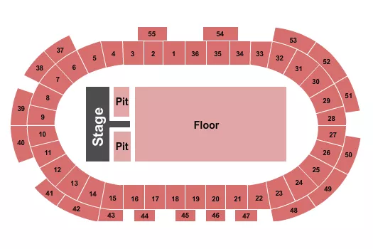 PENNSYLVANIA FARM SHOW COMPLEX EXPO CENTER ENDSTAGE WITH PIT Seating Map Seating Chart