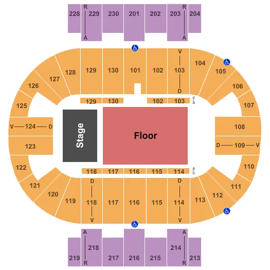 ENDSTAGE GA FLOOR 3 Seating Map Seating Chart