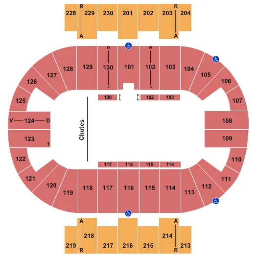 RODEO Seating Map Seating Chart