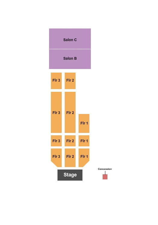 PENTICTON TRADE CONVENTION CENTRE ENDSTAGE Seating Map Seating Chart