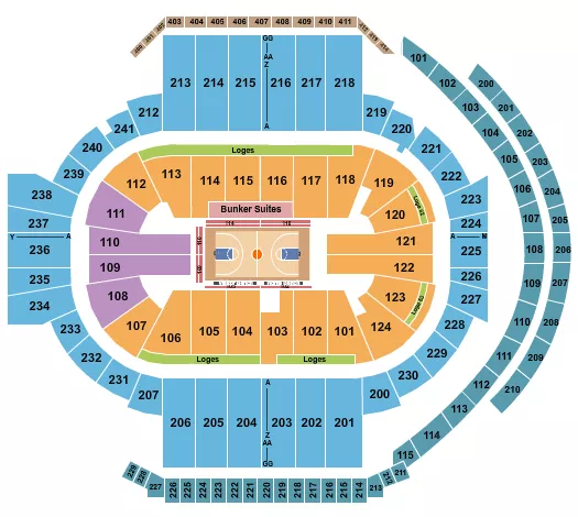 BASKETBALL Seating Map Seating Chart
