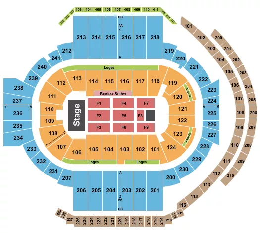ENDSTAGE 4 Seating Map Seating Chart