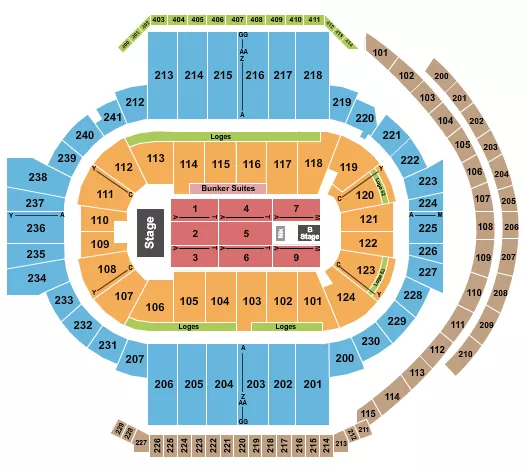 PENTATONIX Seating Map Seating Chart