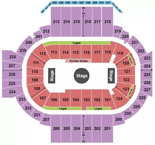 RINGLING BROS Seating Map Seating Chart
