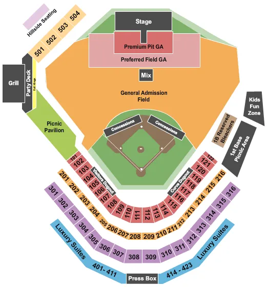 OLD DOMINION Seating Map Seating Chart