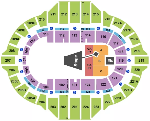 HILLSONG WORSHIP Seating Map Seating Chart