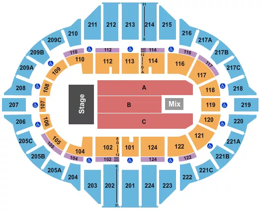 PENTATONIX Seating Map Seating Chart