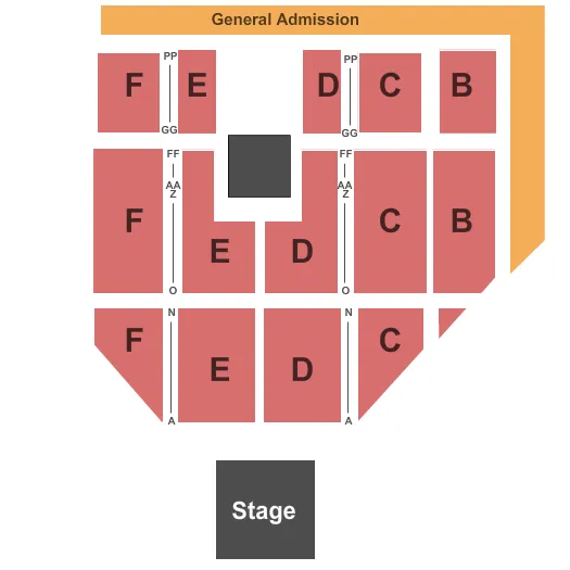 END STAGE Seating Map Seating Chart