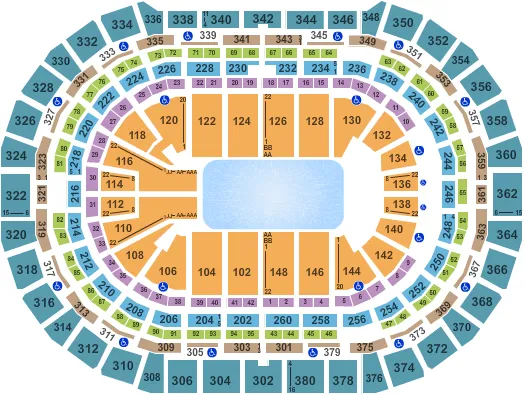 DISNEY ON ICE 2 Seating Map Seating Chart