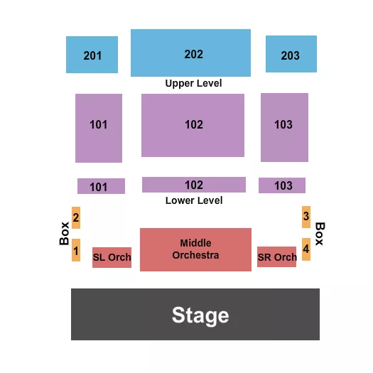 END STAGE Seating Map Seating Chart