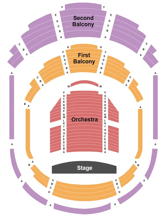 PERFORMING ARTS CENTER TEXAS AM UNIVERSITY CORPUS CHRISTI END STAGE Seating Map Seating Chart