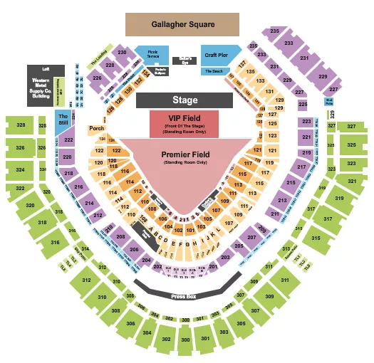 FESTIVAL Seating Map Seating Chart