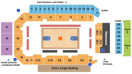 BASKETBALL Seating Map Seating Chart