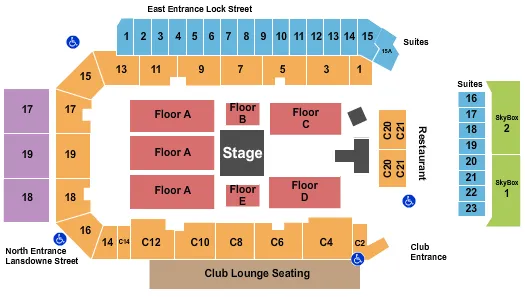 WWE Seating Map Seating Chart