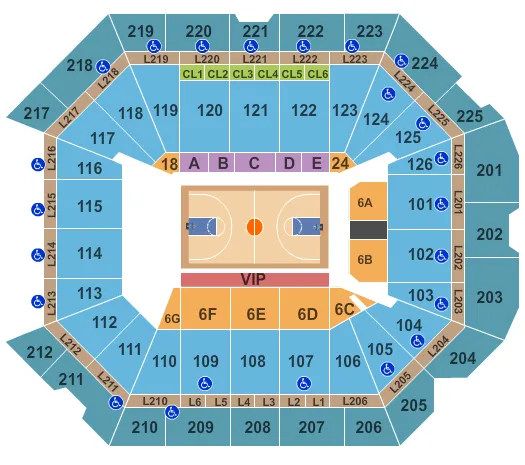 BASKETBALL Seating Map Seating Chart