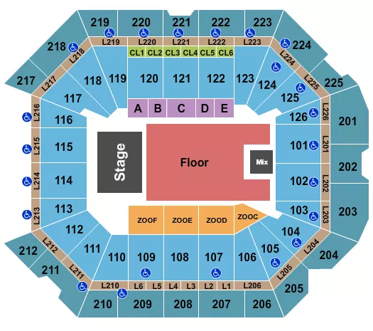 ENDSTAGE GA FLOOR 3 Seating Map Seating Chart