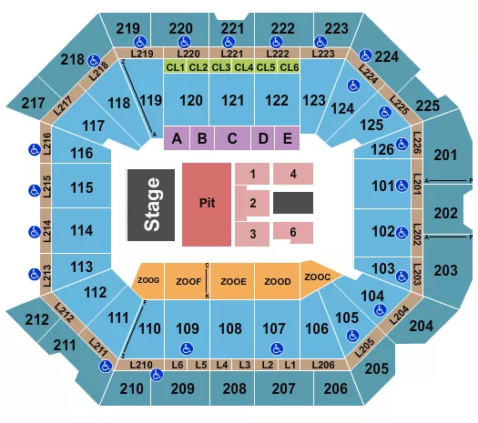 JOHNNY BLUE SKIES Seating Map Seating Chart