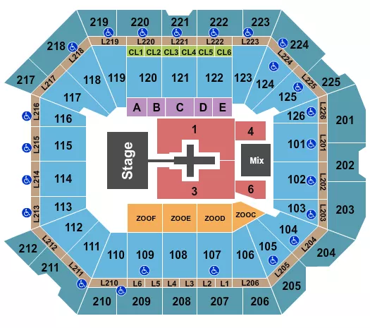 TOBYMAC Seating Map Seating Chart
