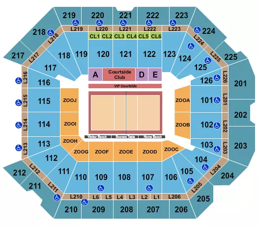 VOLLEYBALL Seating Map Seating Chart