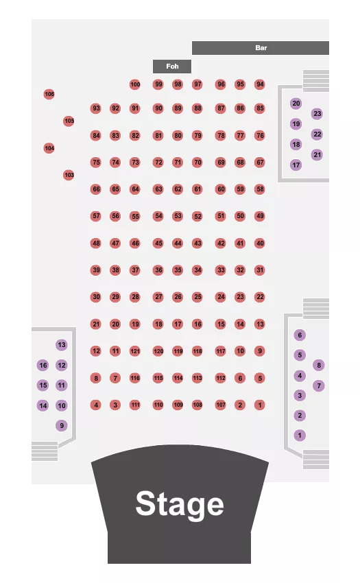 PHIL LONG MUSIC HALL AT BOURBON BROTHERS CO P1 4 Seating Map Seating Chart