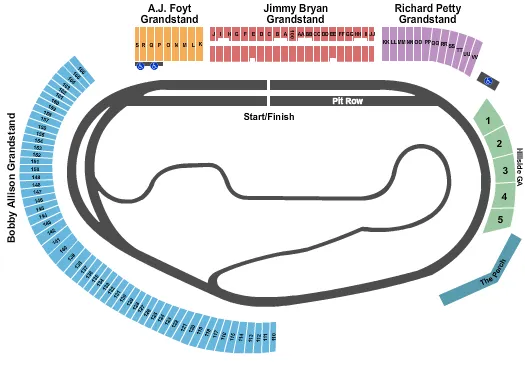 RACING 2 Seating Map Seating Chart