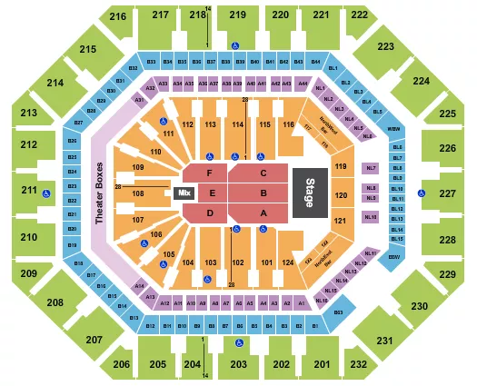 GABRIEL IGLESIAS Seating Map Seating Chart