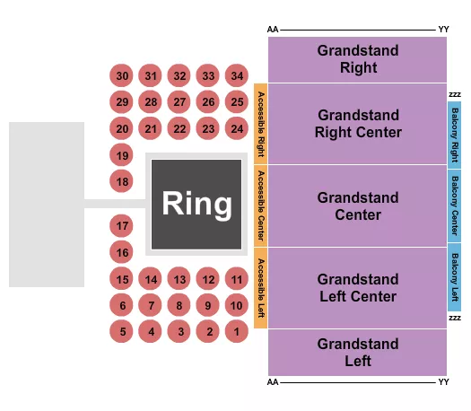 BOXING Seating Map Seating Chart