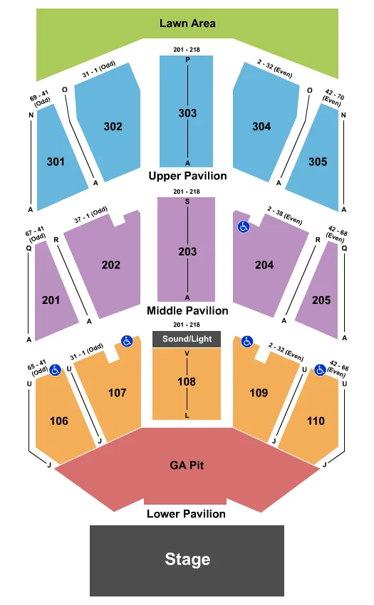 ENDSTAGE GA PIT Seating Map Seating Chart