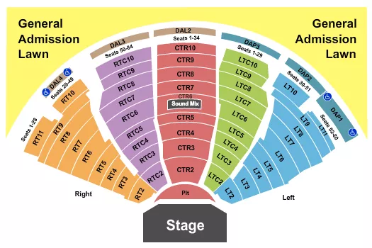 ENDSTAGE PIT Seating Map Seating Chart