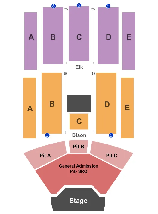 ENDSTAGE GA PIT Seating Map Seating Chart