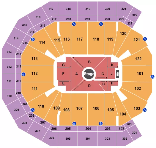 CENTER STAGE Seating Map Seating Chart
