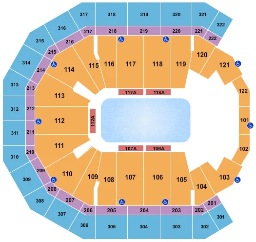 DISNEY ON ICE 2 Seating Map Seating Chart