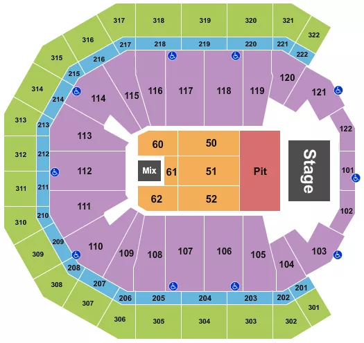 ENDSTAGE GA PIT Seating Map Seating Chart