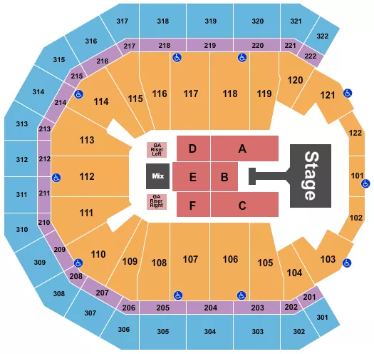 JONAS BROTHERS Seating Map Seating Chart