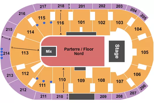 END STAGE Seating Map Seating Chart