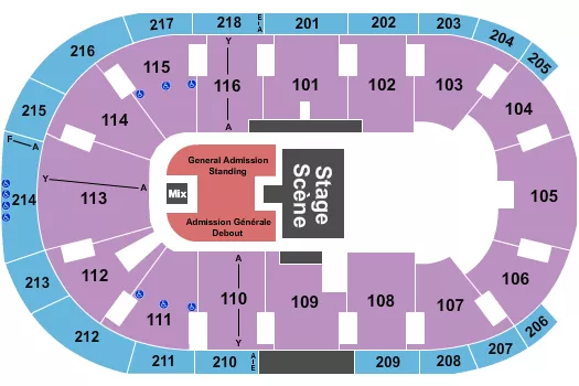 HALF HOUSE GA FLR CATWALK Seating Map Seating Chart
