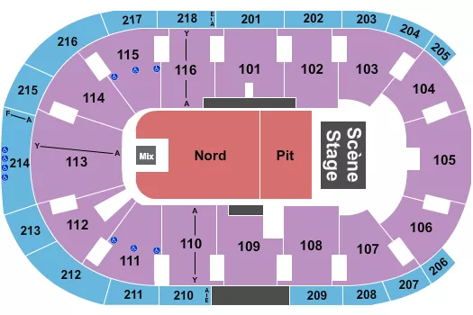 PIT NORD Seating Map Seating Chart