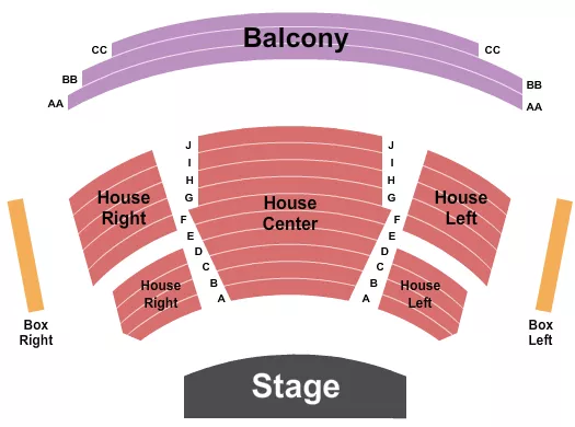 PLAYHOUSE ON THE SQUARE MEMPHIS ENDSTAGE 2 Seating Map Seating Chart