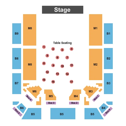 ENDSTAGE TABLES Seating Map Seating Chart