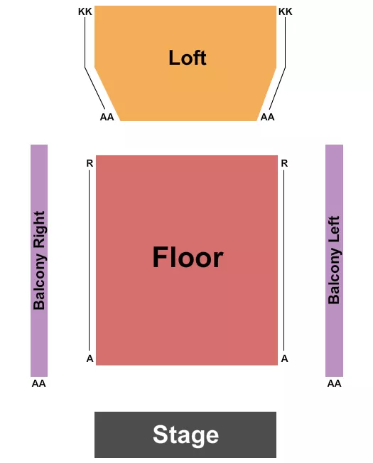 ENDSTAGE RSV 2 Seating Map Seating Chart