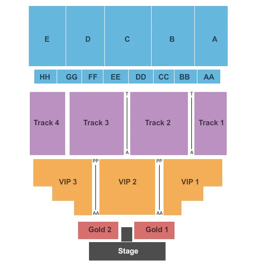 PORTER COUNTY FAIRGROUNDS EXPOSITION CENTER END STAGE Seating Map Seating Chart