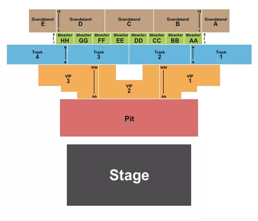 PORTER COUNTY FAIRGROUNDS EXPOSITION CENTER ENDSTAGE 4 Seating Map Seating Chart
